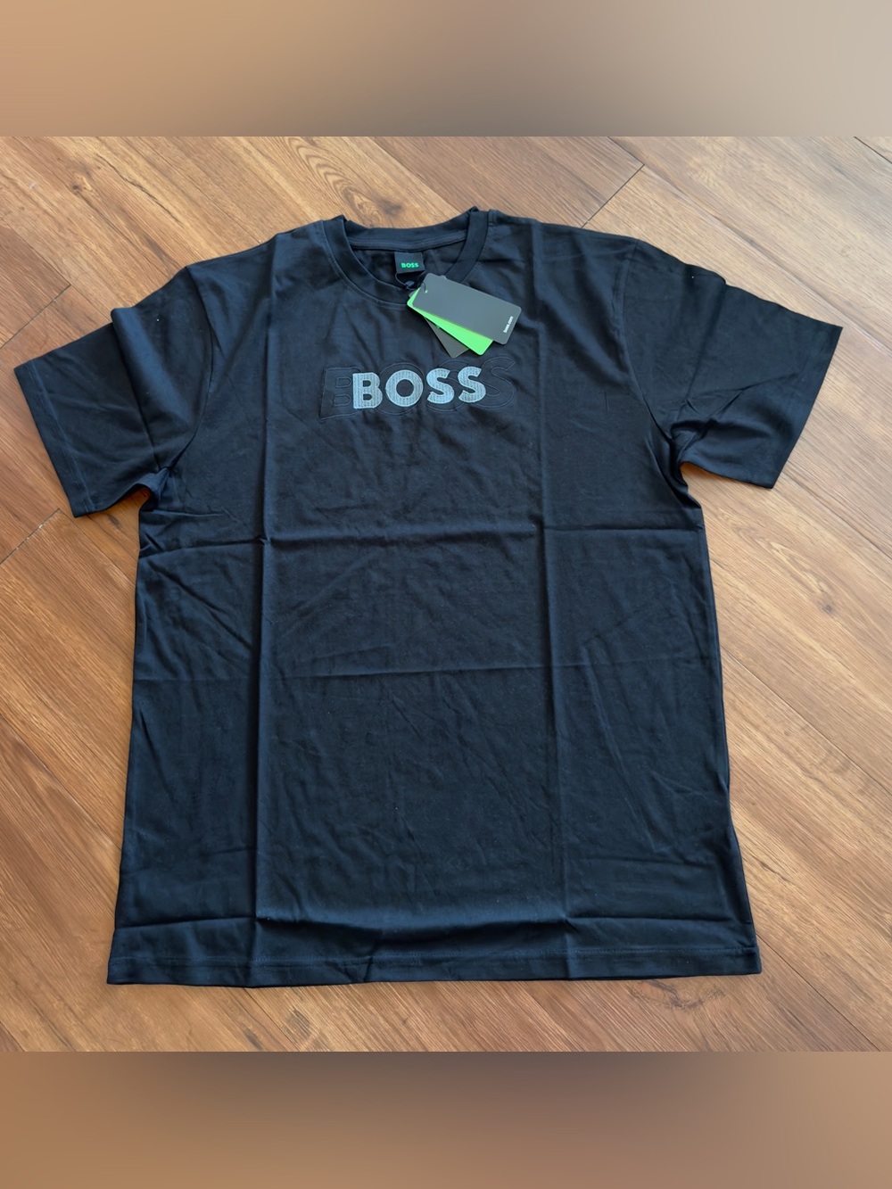 HUGO BOSS Men's Black Logo Crewneck T-Shirt